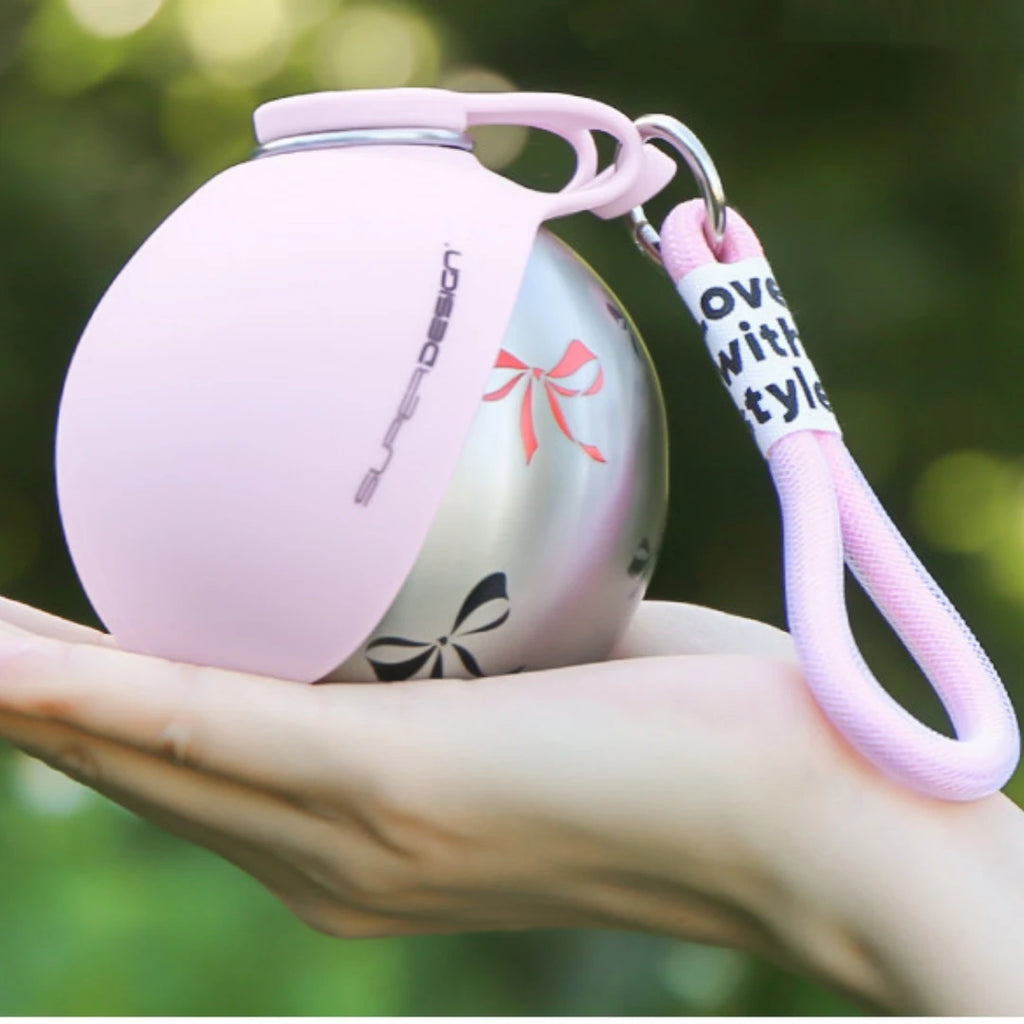 2-in-1 Portable Dog Water Bottle for Small Dogs - Leak-Proof & Compact Dog Travel Water Bottle -Stainless Steel Bottle & Silicon